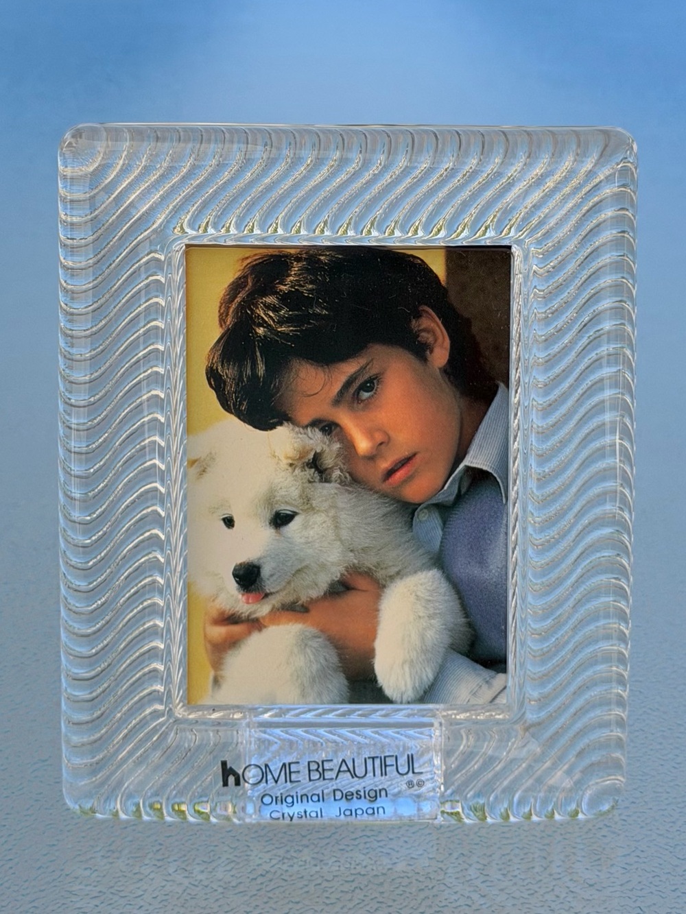 Home Beautiful Crystal Florence Front-Loading Picture Frame ~ 4”x5”
